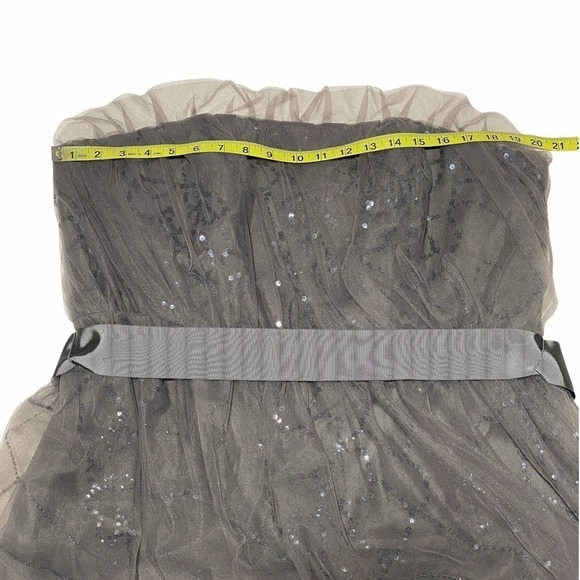 TULLE Dress with Sequin Applique and Bubble Hem - Picture 9 of 12